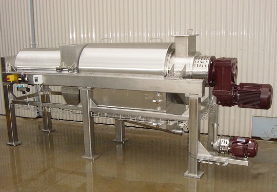 Large Cone Press for water removal from tea slurry